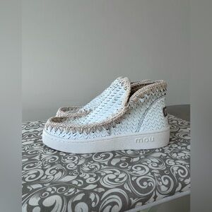 Mou Special Leather White Summer Eskimo Sneakers
